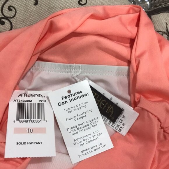 Athena Solid High Waist Ruched Bikini Bottoms - Picture 6 of 8